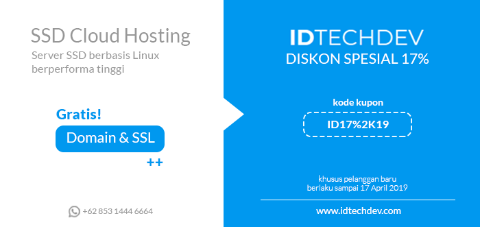 Promo SSD Cloud Hosting Diskon 17%
