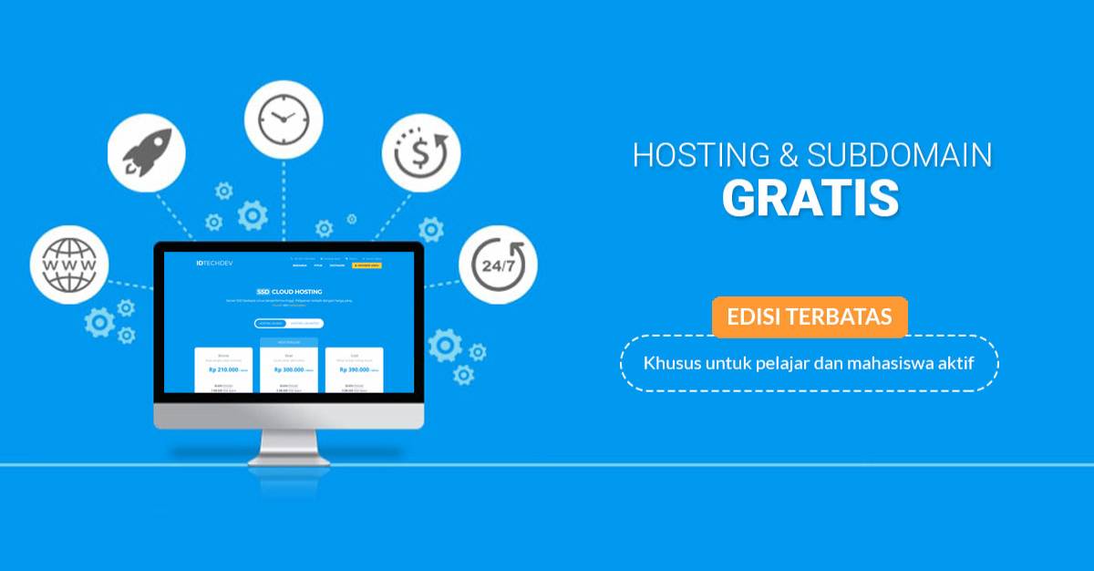 web hosting dan sub domain gratis, web hosting gratis untuk mahasiswa, web hosting gratis untuk pelajar